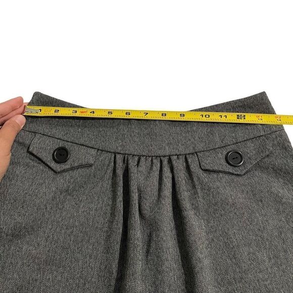 Final Touch Charcoal Grey Mini Skirt with Faux Pockets - Size Medium - Picture 3 of 7